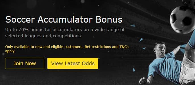 bet365 Soccer Accumulator Bonus