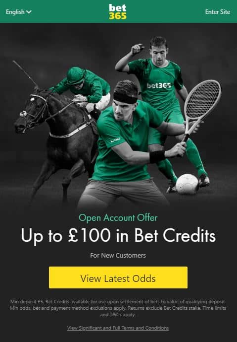 bet365 free sign-up offer