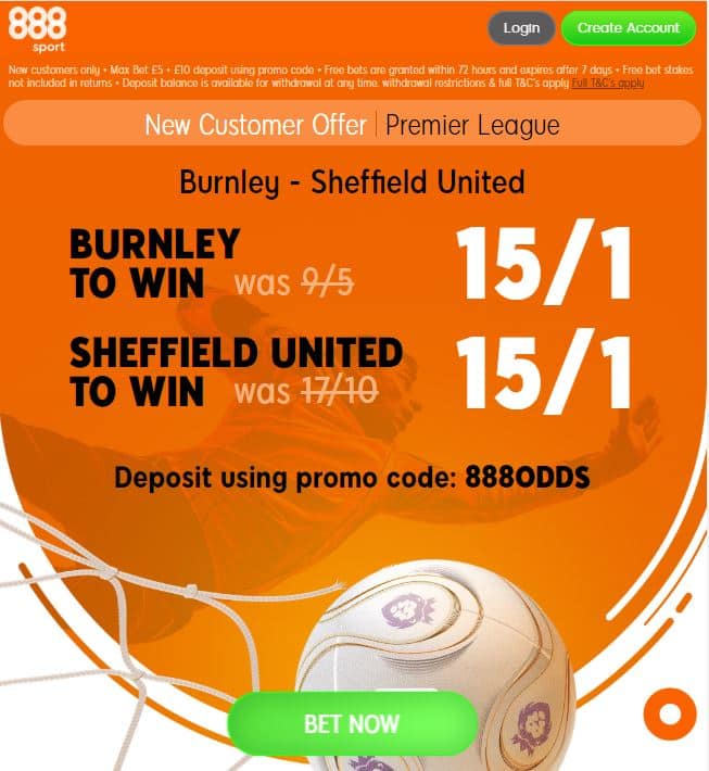 Burnley vs Sheffield United price boosts