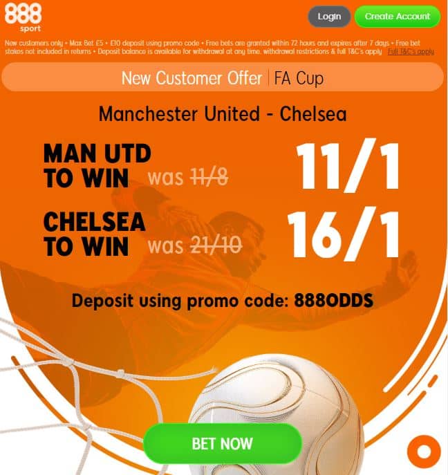 Man Utd v Chelsea 888boost