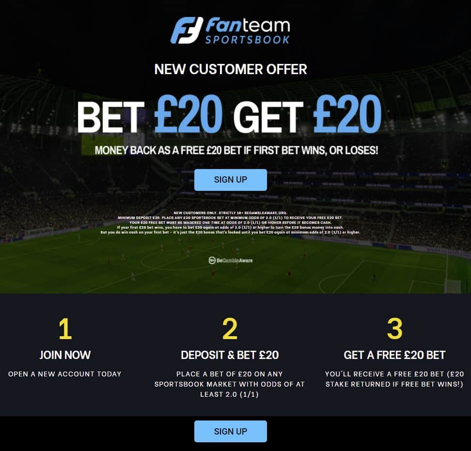 FanTeam £1m game sign-up offer