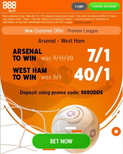 Arsenal West Ham 888sport