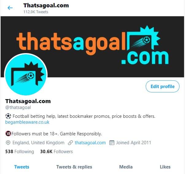 Thatsagoal on Twitter