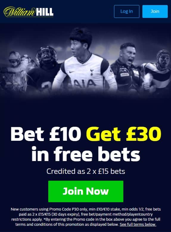 William Hill free bets