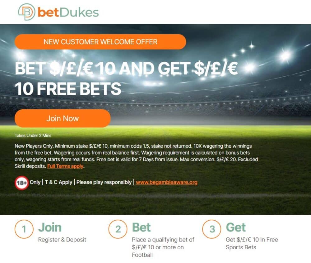 BetDukes sign-up offer