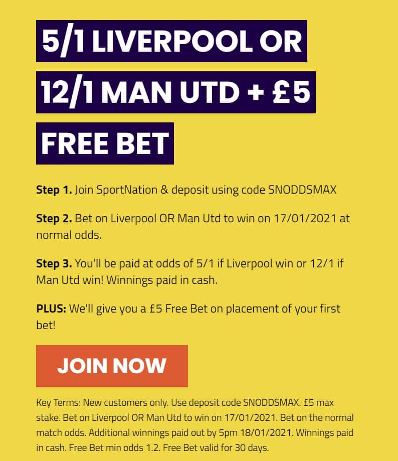 Liverpool Man Utd price boost