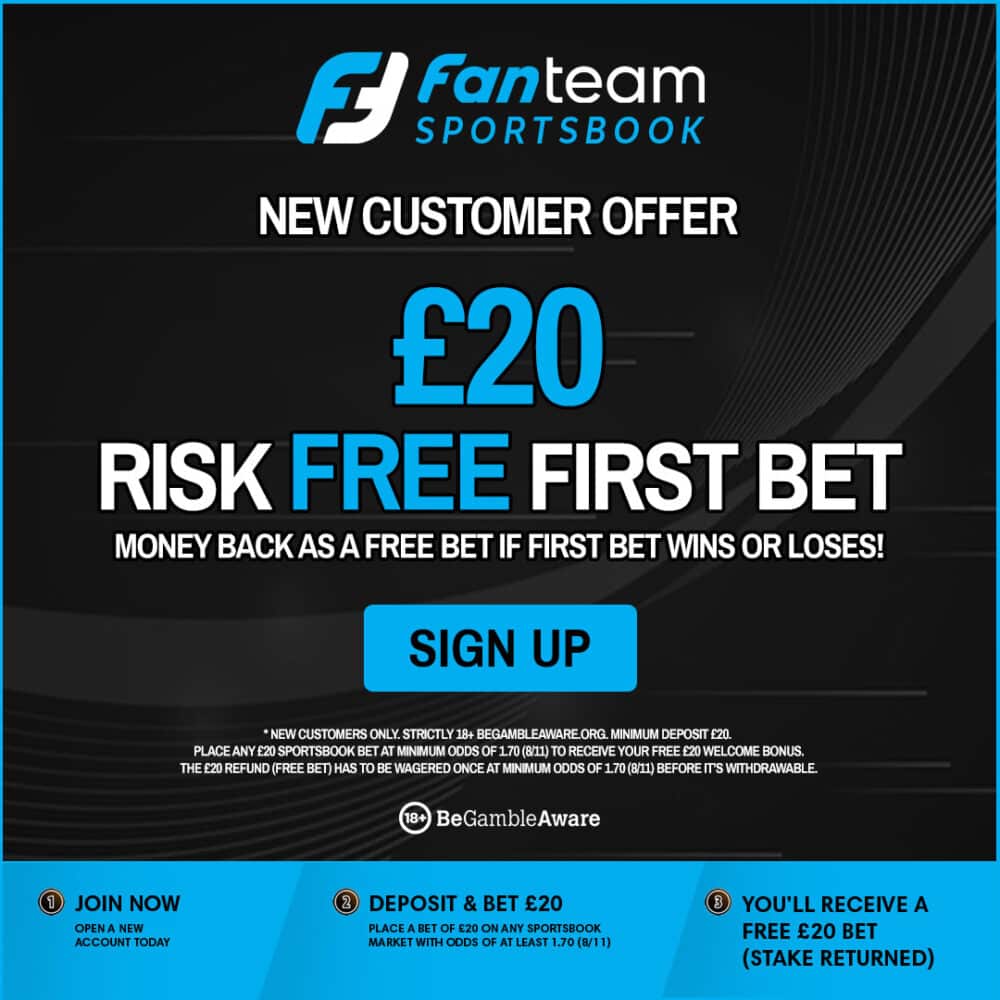 FanTeam free bet £20