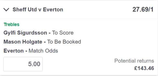 Sheffield United v Everton betting tips