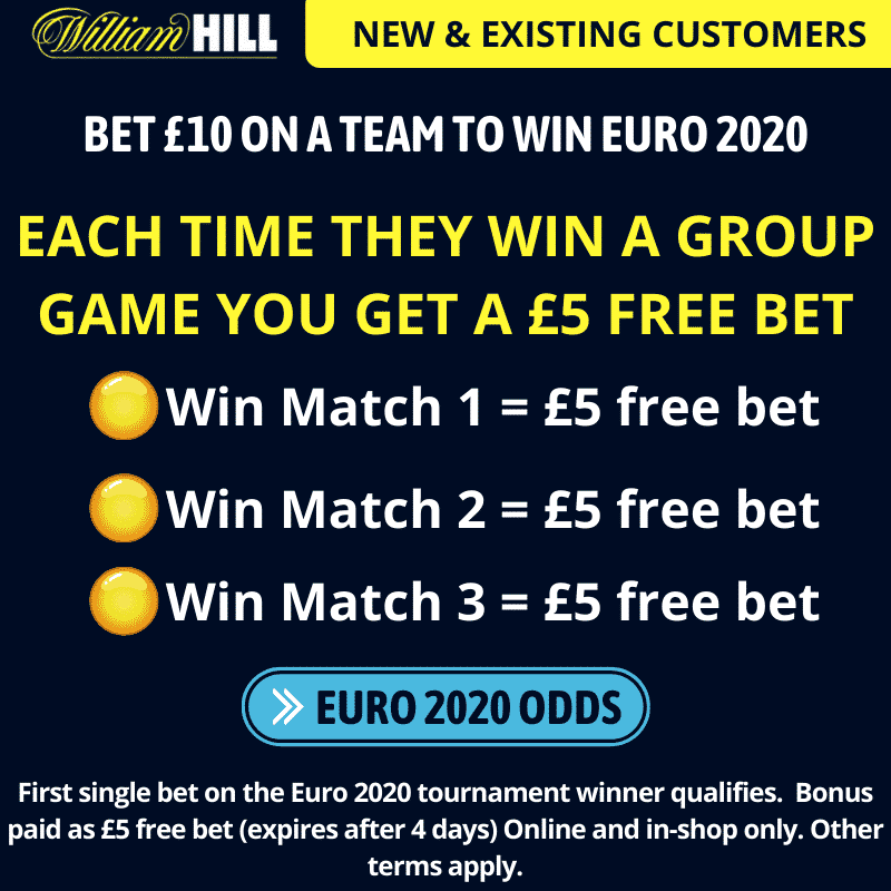 Euro 2020 William Hill offer