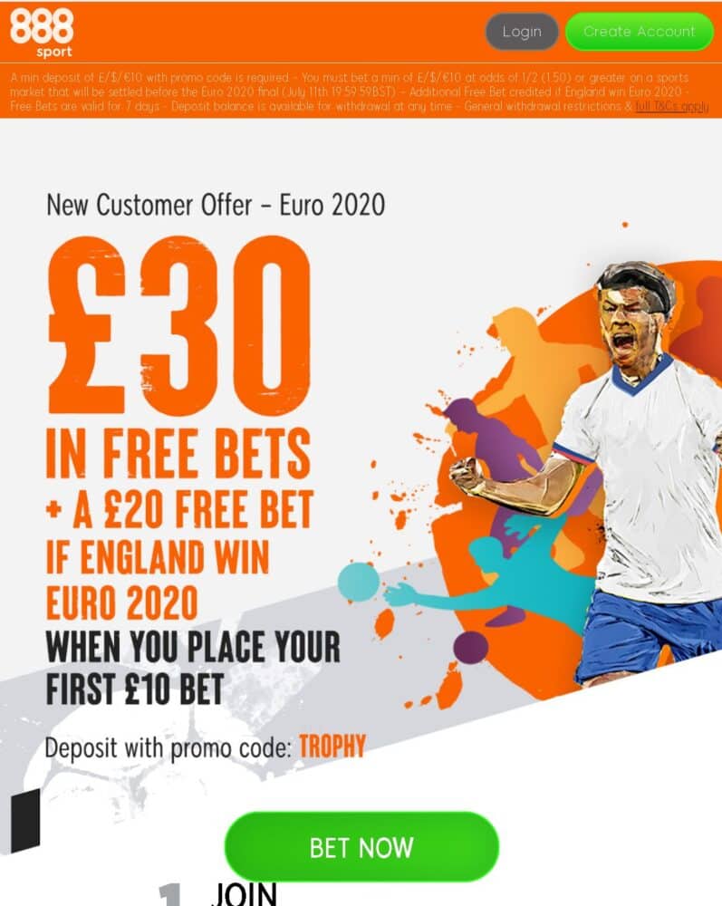 Euro 2020 free bet