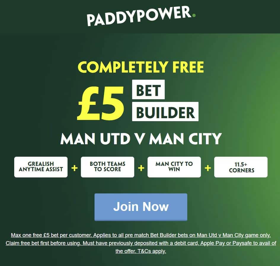Manchester derby free £5