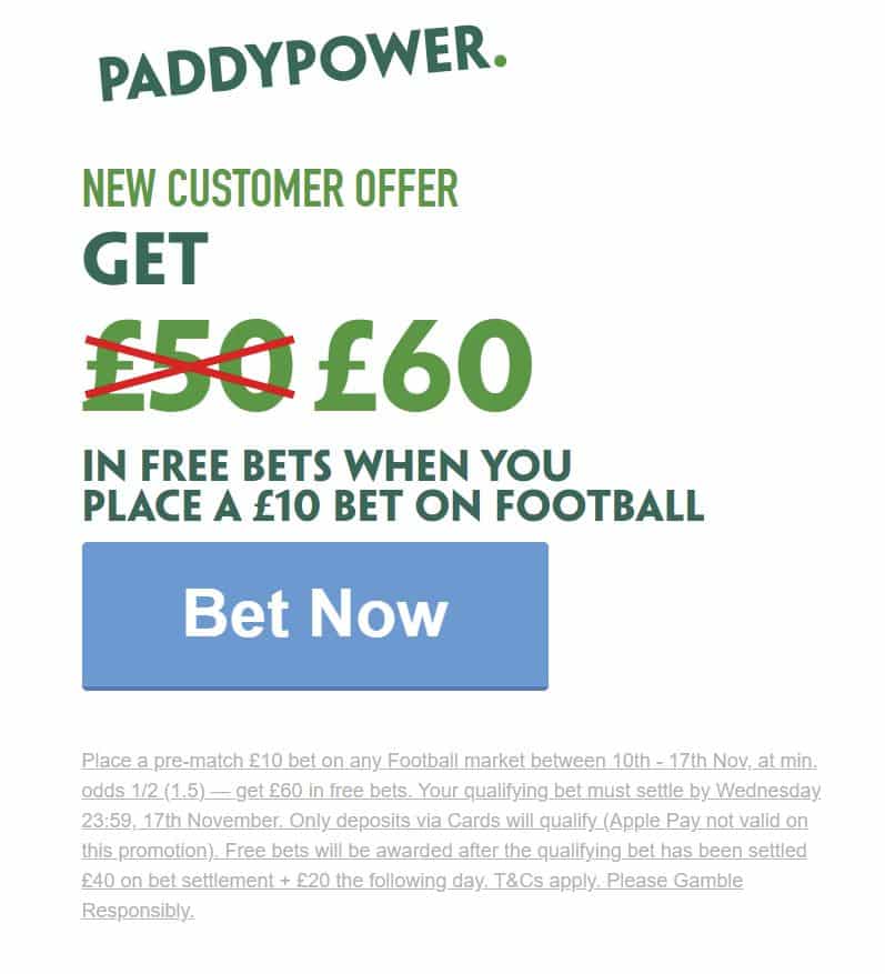 Paddy Power sign-up offer