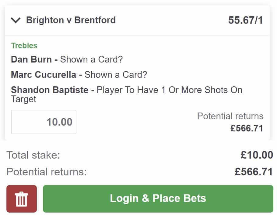 Brighton vs Brentford bet builder tips