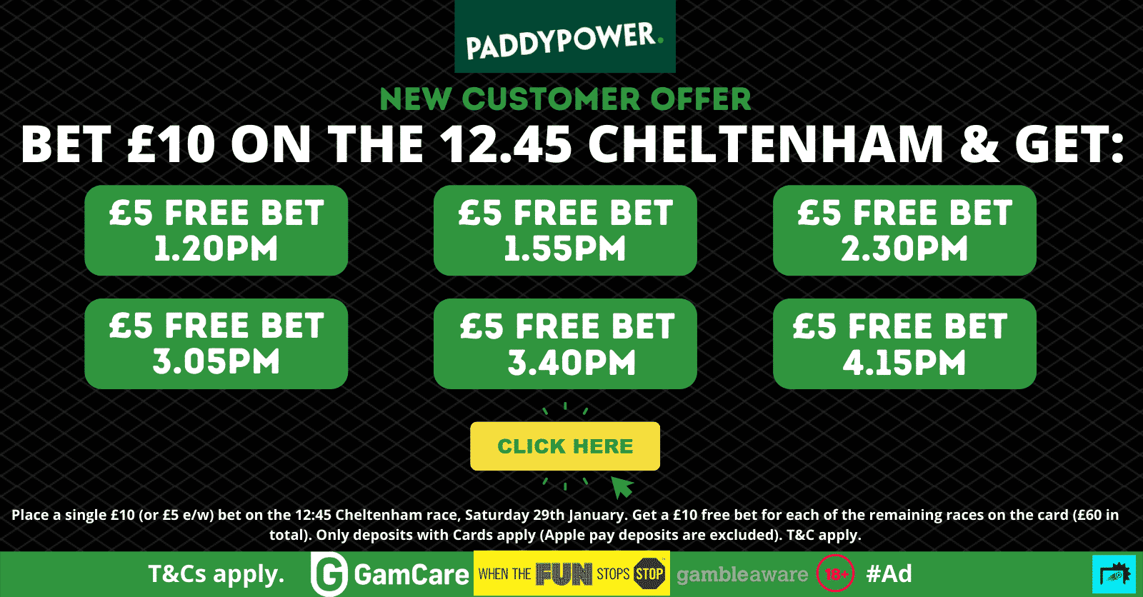 Paddy Power BTTC offer