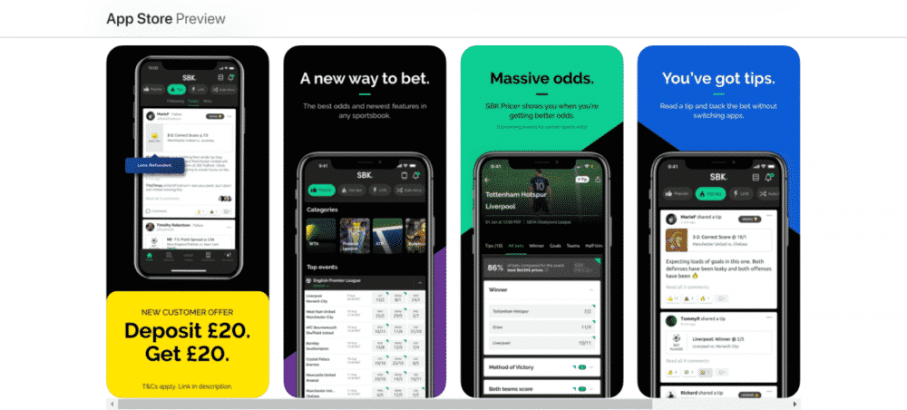 SBK app free bet offer