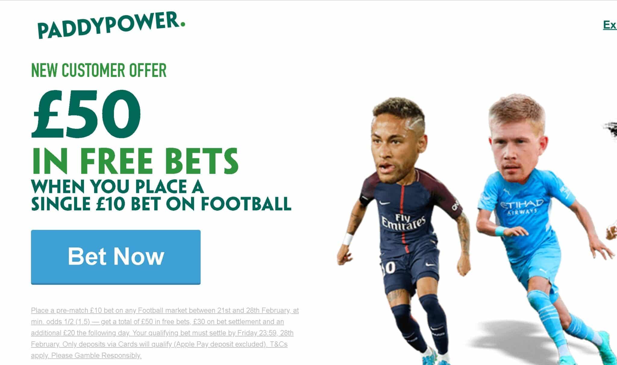 Paddy Power sign-up offer