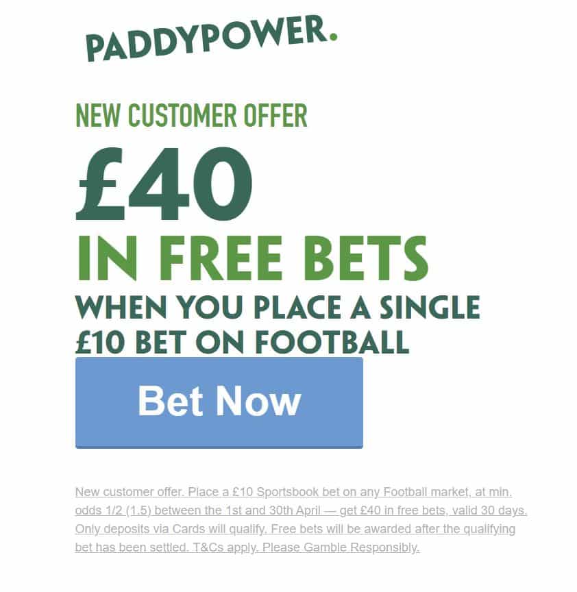 Paddy Power free bets