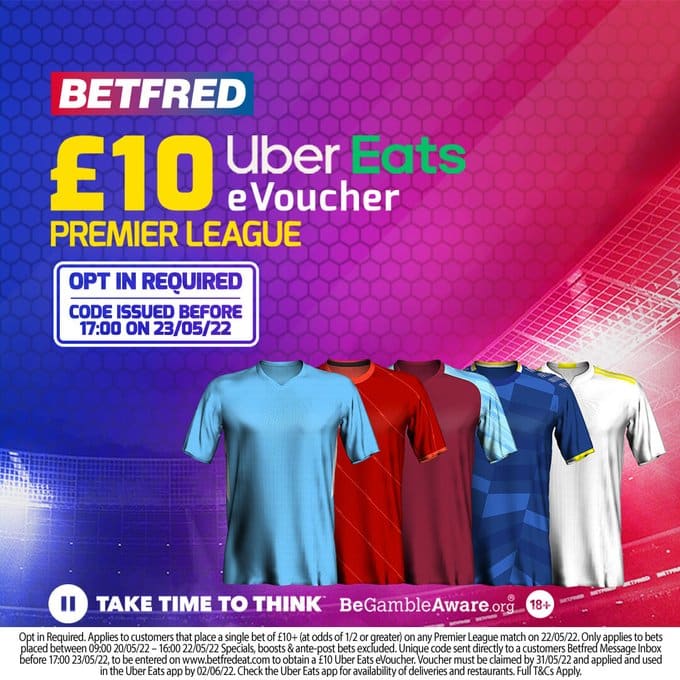 Betfred UberEats offer