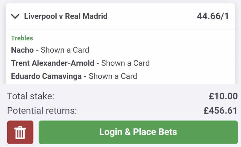 Champions League final cards tip