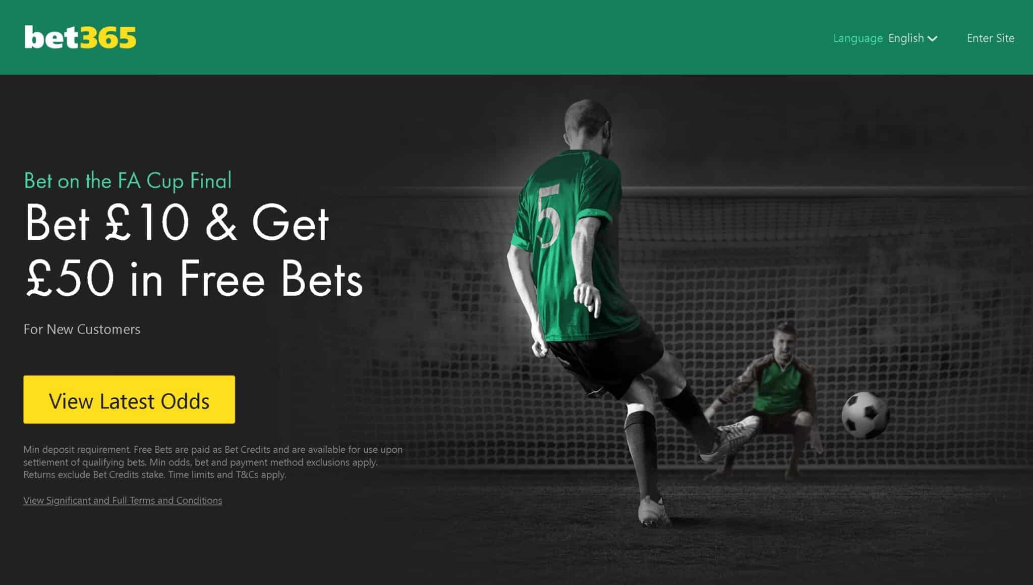 FA Cup Final Free Bets at bet365 Bet £10 Free Bets