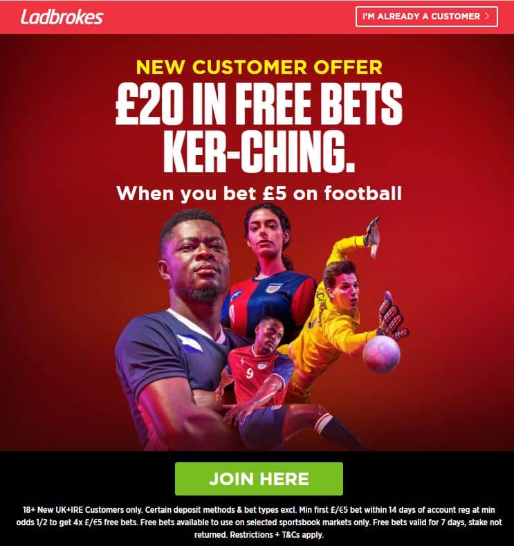Ladbrokes World Cup sign-up offer