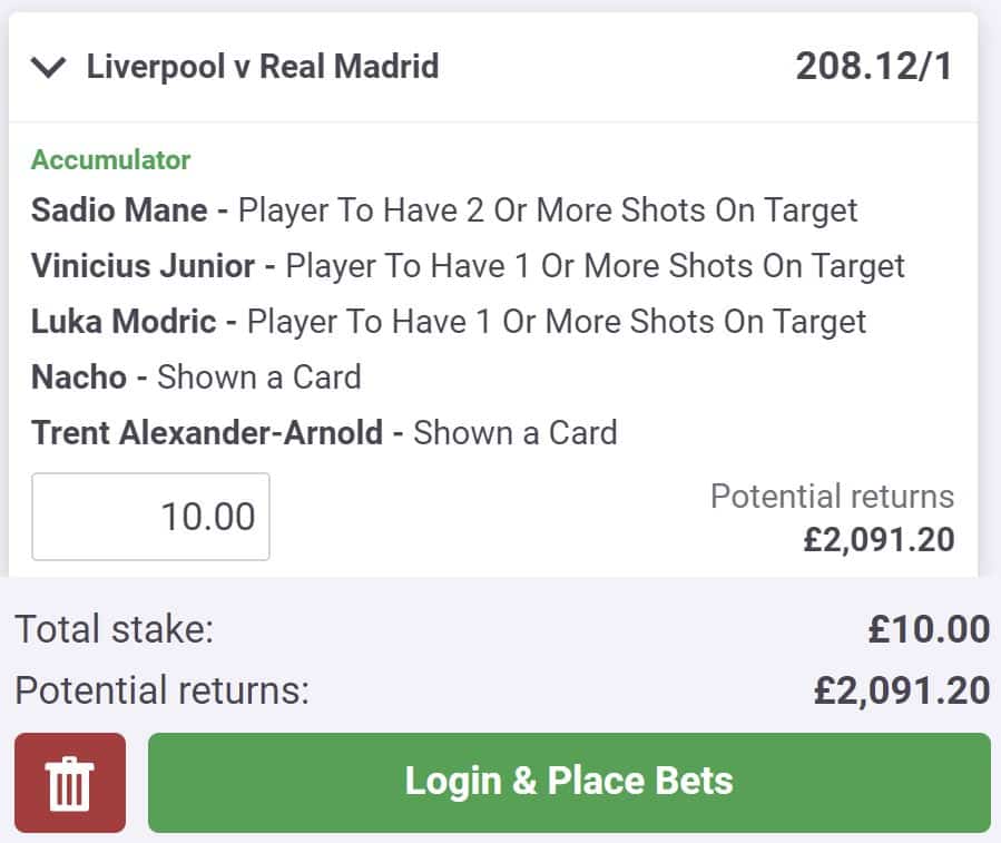 Champions League final bet builder tip