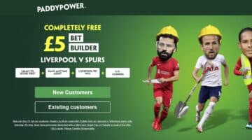 Completely Free £5 Bet Builder for Liverpool vs Tottenham – No Deposit Required & a 46/1 Bet Builder Tip