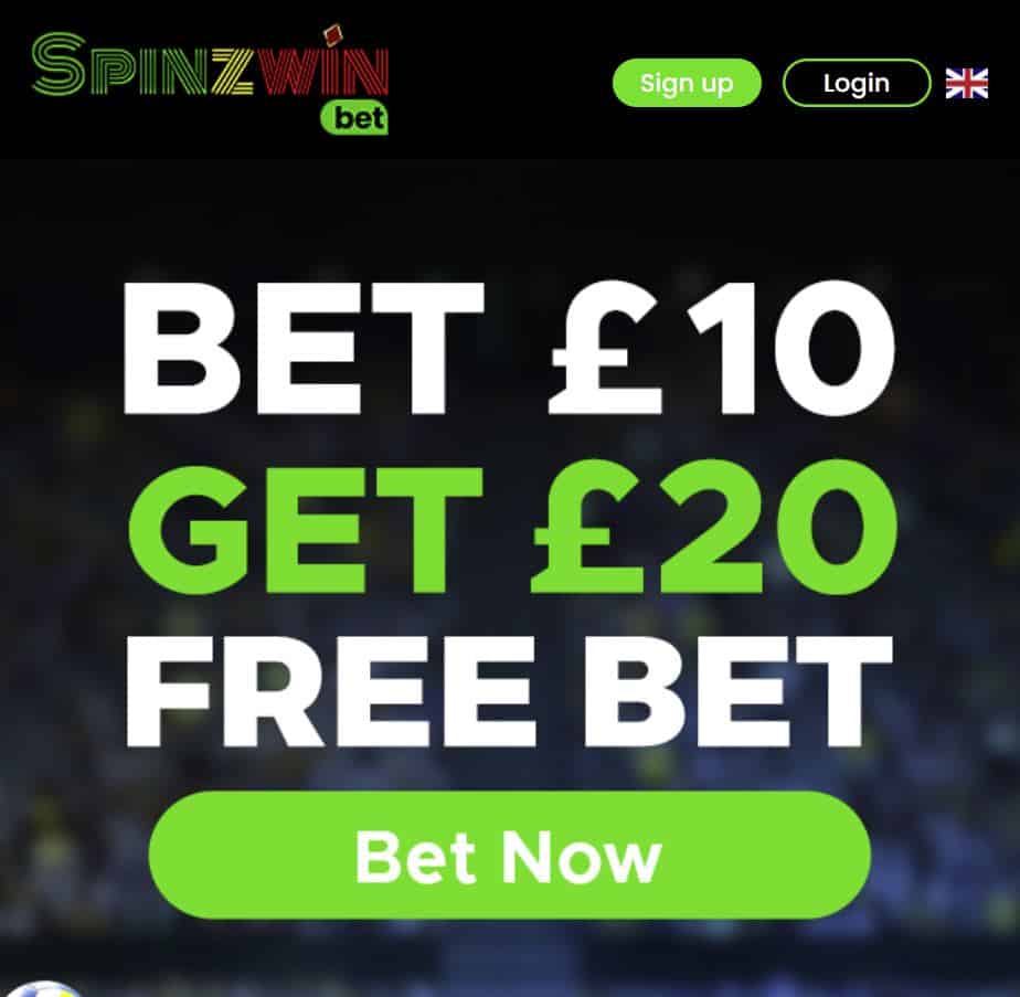 Spinzwin Bet sign-up bonus