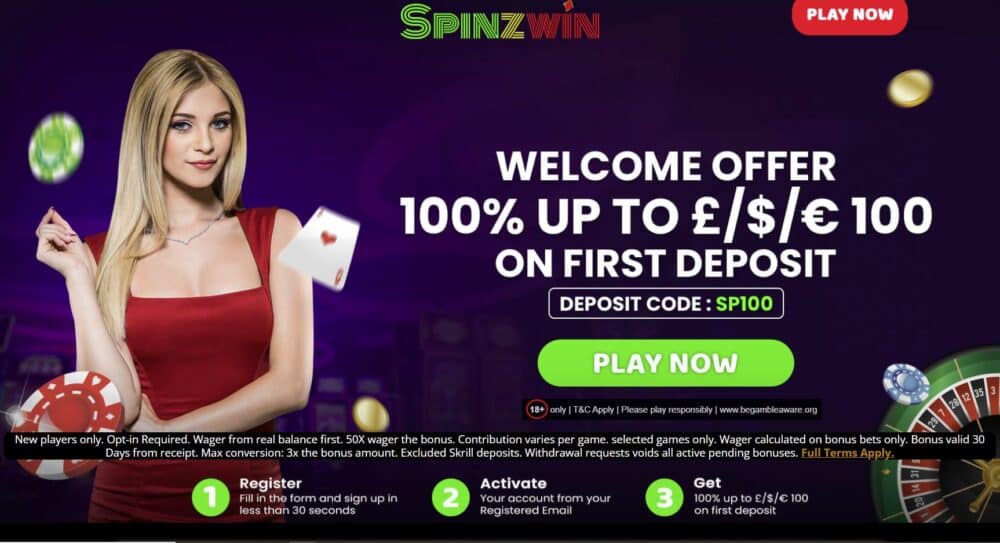 Spinzwin Casino bonus