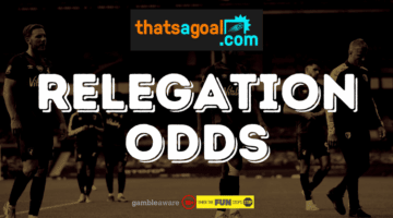 Relegation odds Premier League