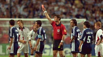 Beckham World Cup 98 red card