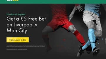 Liverpool vs Man City no deposit £5 free bet