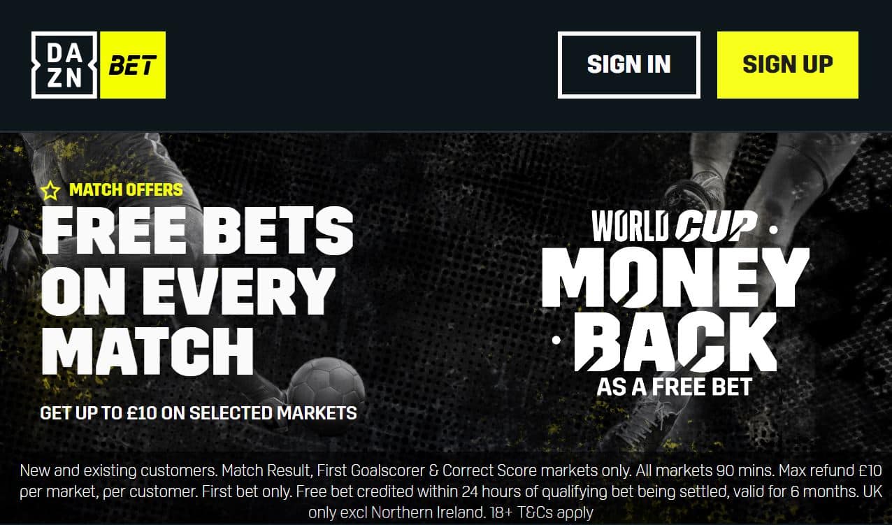 DaznBet World Cup offers