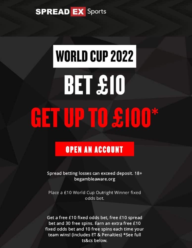 SpreadEx World Cup sign-up offer