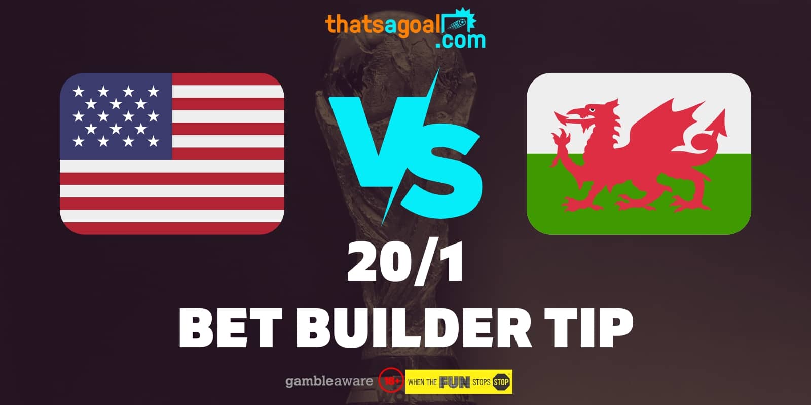 USA vs Wales bet builder tip