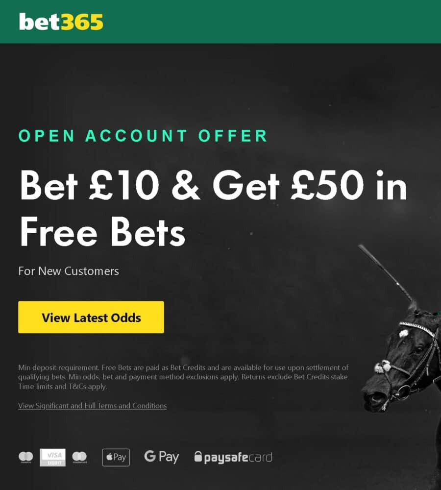 Bet365 Tournament Predictor, Win £1 Million Jackpot