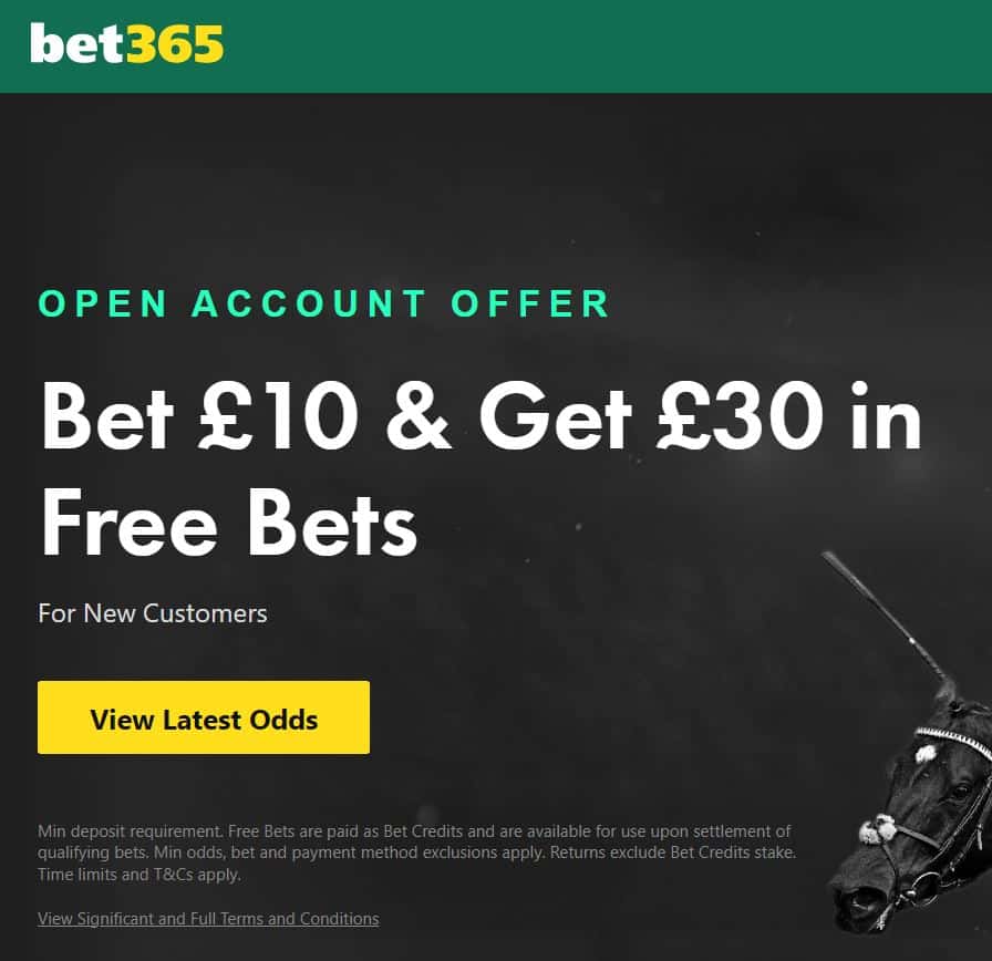 bet365 free bet offer