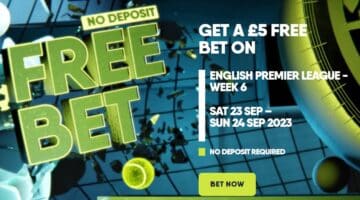 How to get a NO DEPOSIT free £5 bet for the Premier League this weekend (30th Sept – 2nd Oct)
