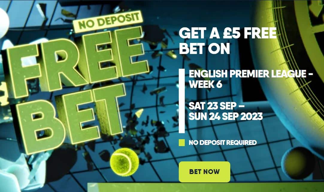 No deposit £5 free bet