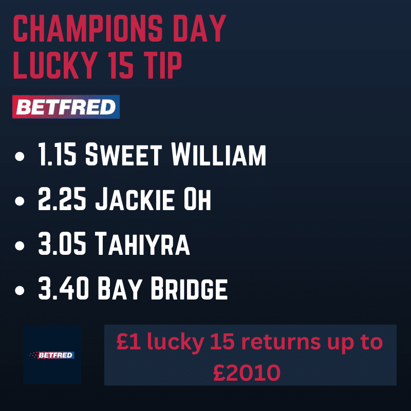 Champions Day tips