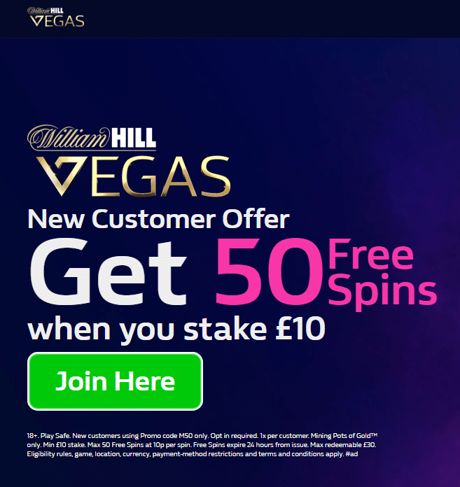 William Hill Vegas 50 free spins