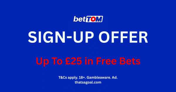 BetTom Sign-Up Offer – 50% First-Day Losses Refund Up To £25 in Free Bets