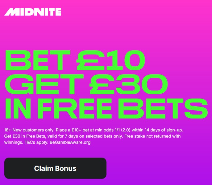 Midnite £30 sign-up offer