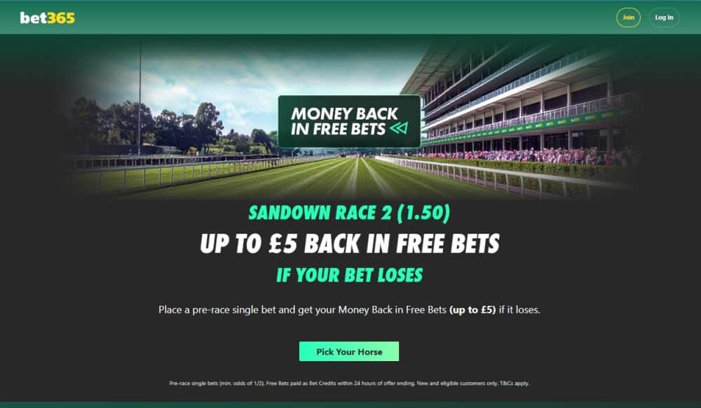 Sandown bet365 offer