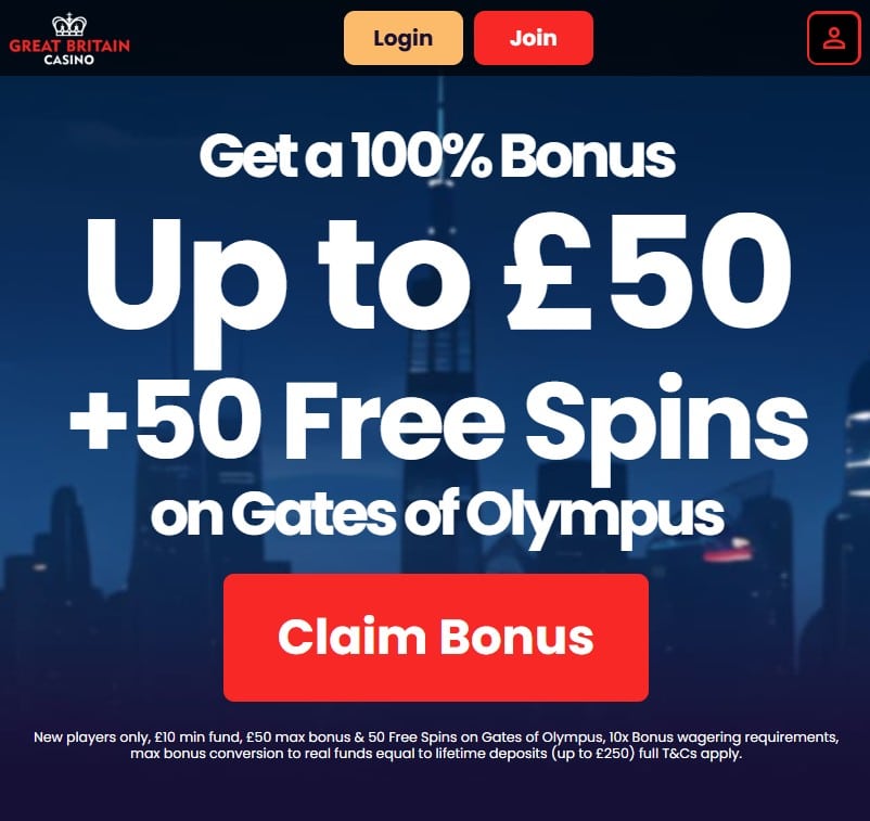 Great Britain Casino sign-up offer