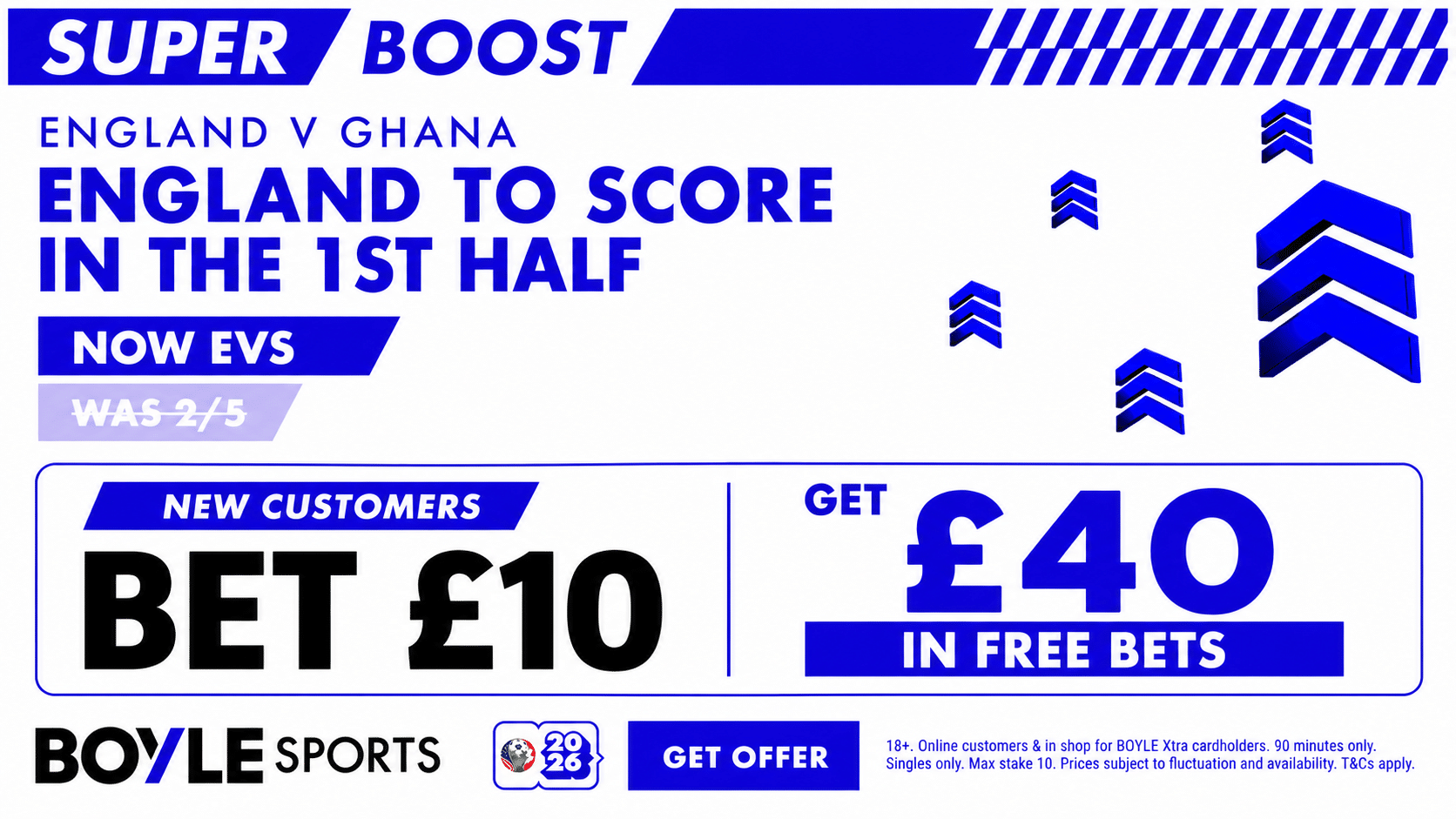 England vs Ghana boost Boylesports