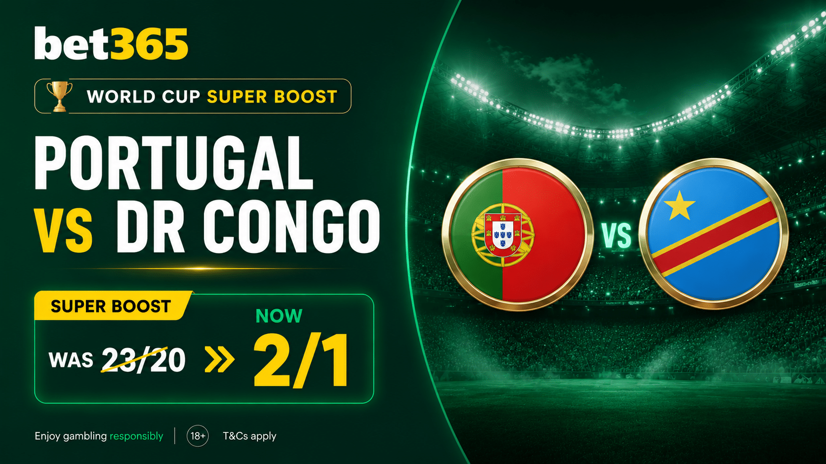 Portugal vs Congo Super Boost