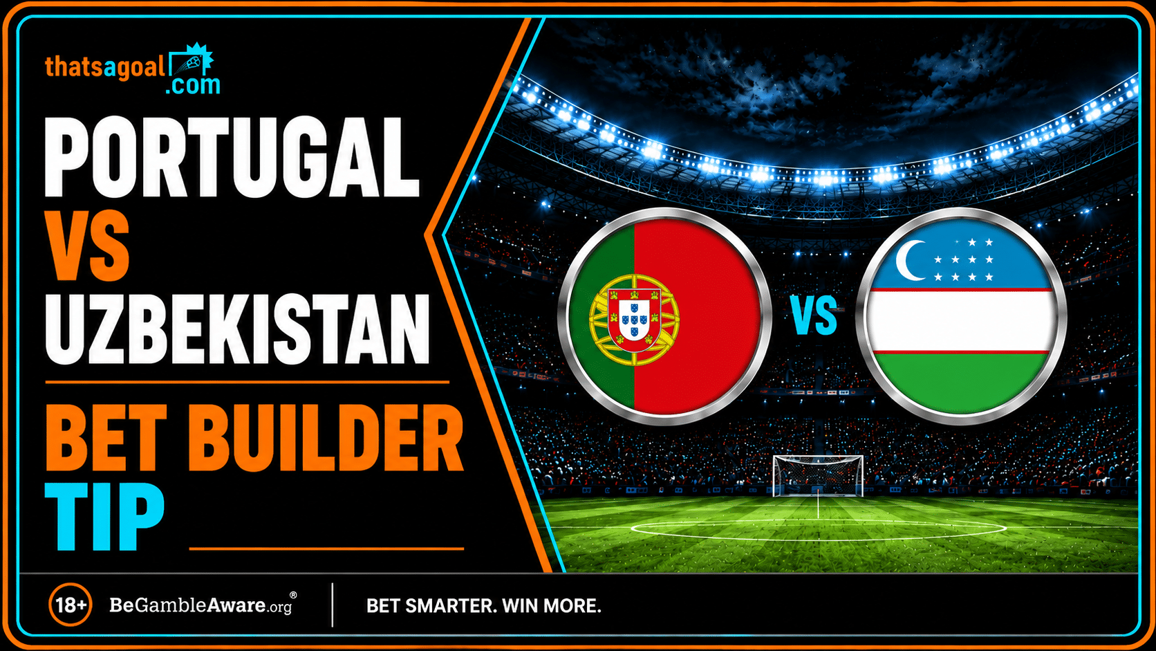 Portugal vs Uzbekistan bet builder