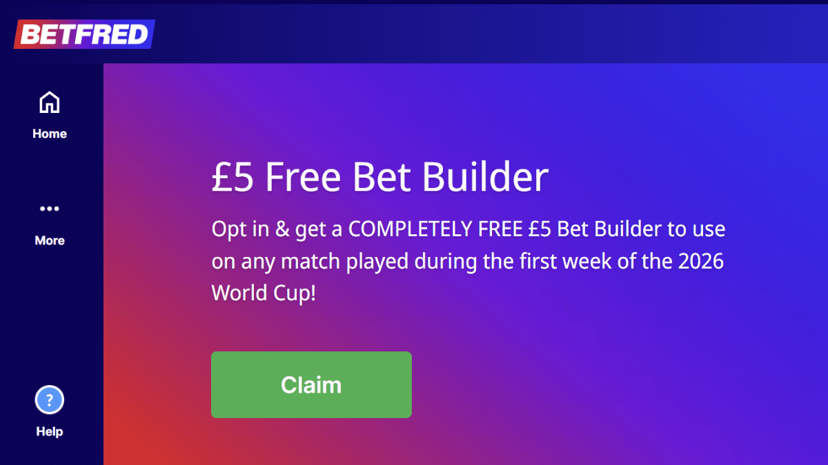 World Cup no deposit £5 free bet