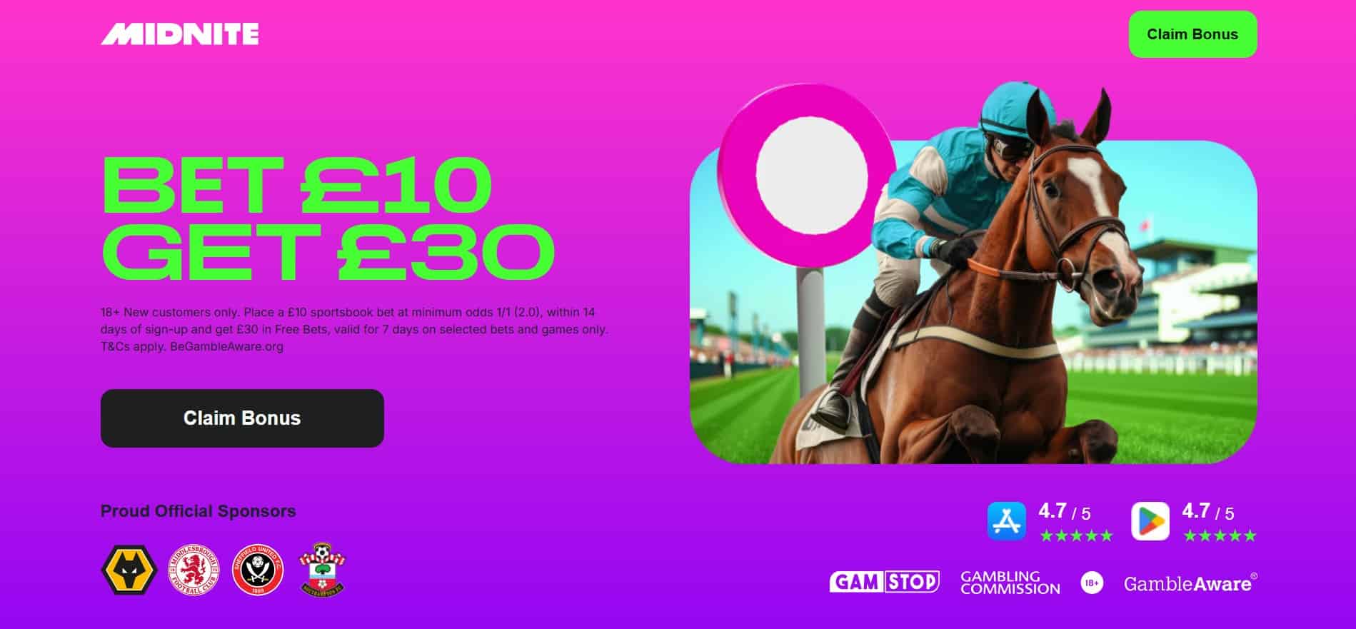 Midnite promo code horse racing